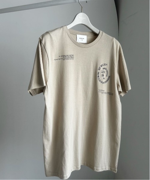 Ameri（アメリ）の「MESSAGE PRINT TEE（Tシャツ/カットソー）」 - WEAR