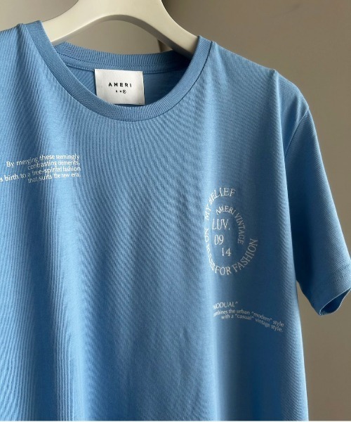 Ameri（アメリ）の「MESSAGE PRINT TEE（Tシャツ/カットソー）」 - WEAR
