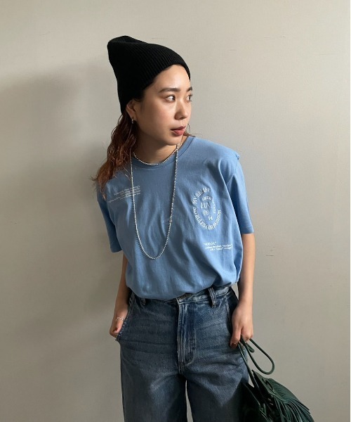 トップス AMERI VINTAGE MESSAGE PRINT LS TEE Ameri（アメリ）の「MESSAGE PRINT LS TEE（Tシャツ/カットソー