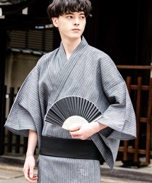 Rocky Monroe | しじら織り/平織り帯付き浴衣 扇子 下駄 4点セット(浴衣)