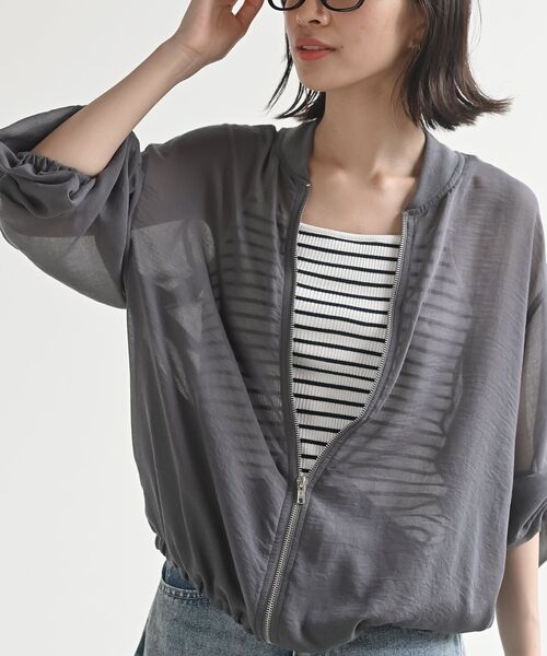 rps（アールピーエス）の「エステルシアーブルゾン（ブルゾン・レディース・ブラック/カーキ/チャコールグレー・フリー）」の3枚目の写真