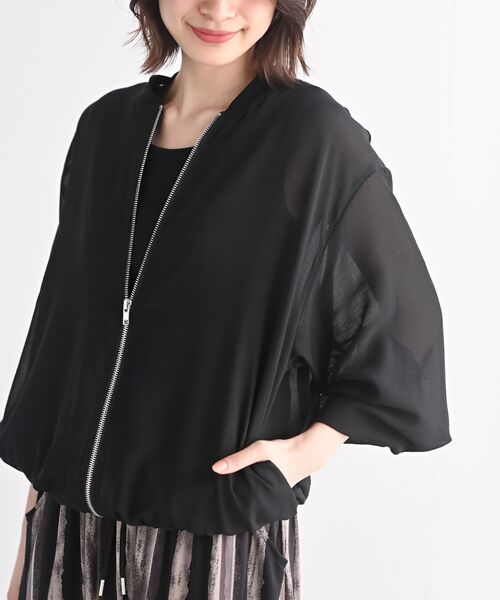 rps（アールピーエス）の「エステルシアーブルゾン（ブルゾン・レディース・ブラック/カーキ/チャコールグレー・フリー）」の2枚目の写真