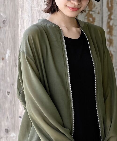 rps（アールピーエス）の「エステルシアーブルゾン（ブルゾン・レディース・ブラック/カーキ/チャコールグレー・フリー）」の14枚目の写真