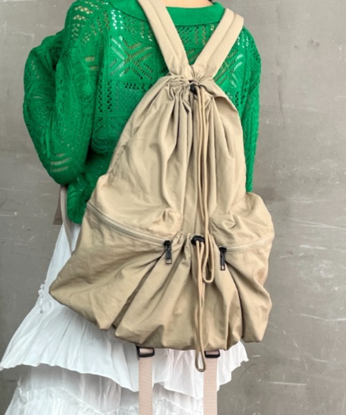 セール】【A4サイズ収納可能】巾着 ドローストリング / ナイロン