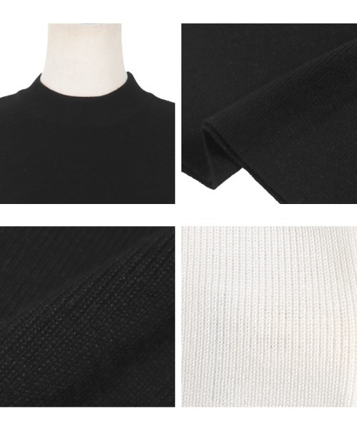 KOBE LETTUCE（コウベレタス）の「オーガンジーオフショルブラウス×ノースリーブニットトップスセット（シャツ/ブラウス・レディース・ブラック/オフホワイト・M）」の12枚目の写真