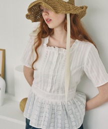 idem | peplum cotton blouse/コットンペプラムブラウス(シャツ/ブラウス)