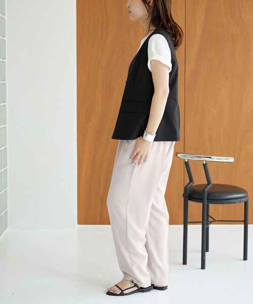 SLOBE IENA（スローブイエナ）の「センタープレスタックイージーパンツ（その他パンツ・レディース・アイボリー/ブラウン/ネイビー・36/38）」の19枚目の写真