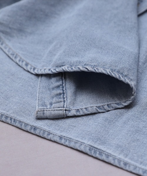 reca（レカ）の「半袖デニムシャツ（シャツ/ブラウス・レディース・ブルー/ブラック・FREE）」の21枚目の写真