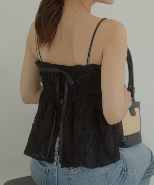 【セール】Lace Jacquard キャミソール（キャミソール）｜ACYM（アシーム） 7,603円