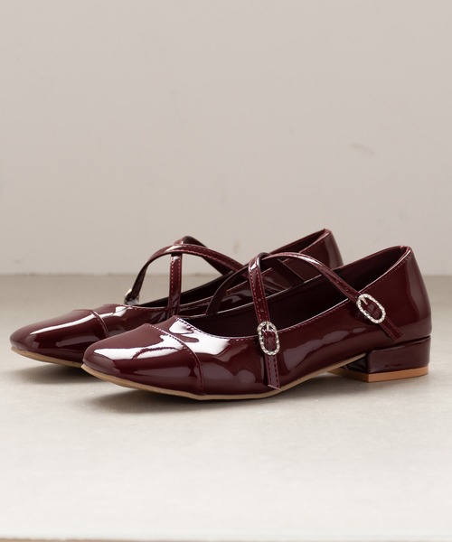 SVEC(シュベック)の「クロスストラップ ローヒール パンプス(パンプス・レディース・ブラック/シルバー/レッド・36/37/38/39/35)」の14枚目の写真