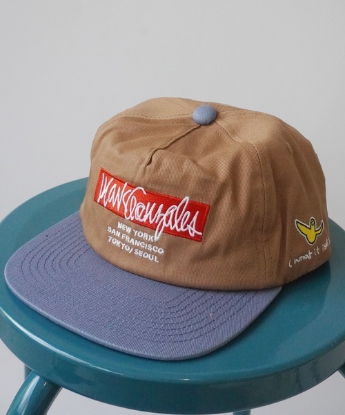 Mark Gonzales(マーク・ゴンザレス)の「刺繍 フラット キャップ / BB CAP 【(What it isNt)ART BY MARKGONZALES / (ワットイットイズント) アートバイ マークゴンザレス 】(キャップ・メンズ・H/A/F/E/D/C/G/B・FREE)」の4枚目の写真