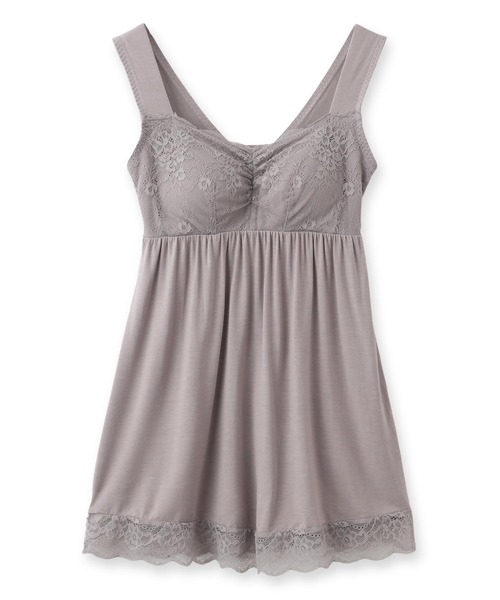 fran de lingerie（フランデランジェリー）の「ナイトブラ付きルーム＆ラウンジウェアナイトブラ付きのキャミソール 「ルナイト キャミソール」 キャミソール（キャミソール・レディース・セージグリーン/ピンク系その他/シルバーグレー/ブラック・M/L）」の15枚目の写真