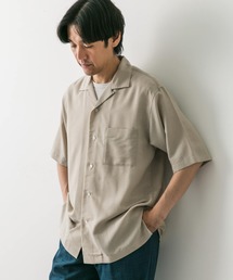 URBAN RESEARCH DOORS | リネン/シルク混 オープンカラーシャツ(シャツ/ブラウス)