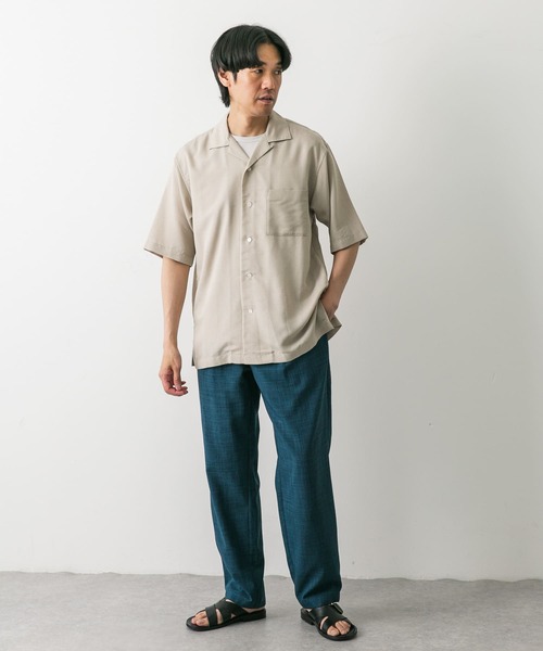 URBAN RESEARCH DOORS(アーバンリサーチドアーズ)の「リネン/シルク混 オープンカラーシャツ(シャツ/ブラウス・メンズ・アイボリー/チャコールグレー/モカ・LARGE/MEDIUM)」の19枚目の写真