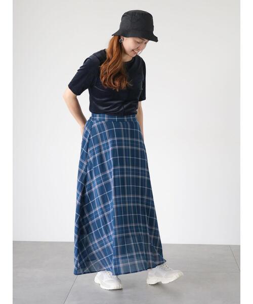 ●新品●シニカルCINICALチェックスカート セール】 【お揃い】お花刺しゅうギンガムチェックスカート(90