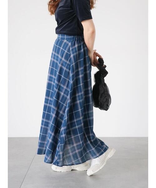 NEVERSEEZ スカート crie conforto】アシンメトリーバックデニムスカート｜WOMEN