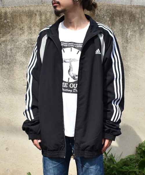 adidas(アディダス)の「【ヴィンテージ古着】adidas / アディダス ロゴ刺繍入り フルジップジャケット(ブルゾン・メンズ・ブラック・X-LARGE)」の2枚目の写真