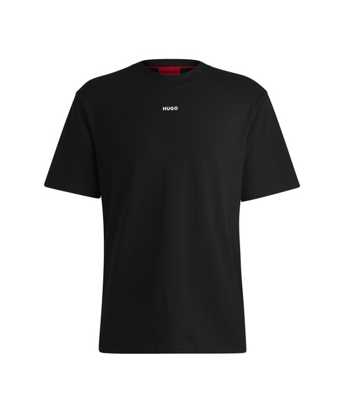セール】HUGOロゴプリント リラックスフィット コットンTシャツ