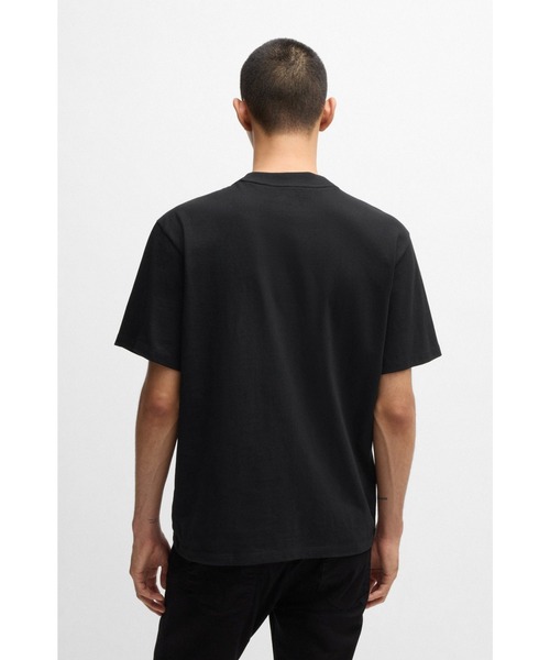 セール】HUGOロゴプリント リラックスフィット コットンTシャツ