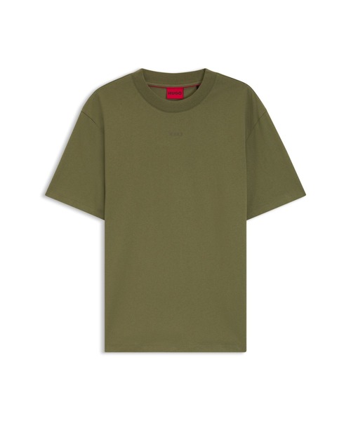 HUGO(ヒューゴ)の「HUGOロゴプリント リラックスフィット コットンTシャツ(Tシャツ/カットソー・メンズ・カーキ/ブラック/ホワイト/ライトブルー/ブルー/ダークグリーン/ライトグリーン/エンジ/ライトブラウン/インディゴブルー/グリーン・L/M/S/XL/XXL/XS)」の15枚目の写真