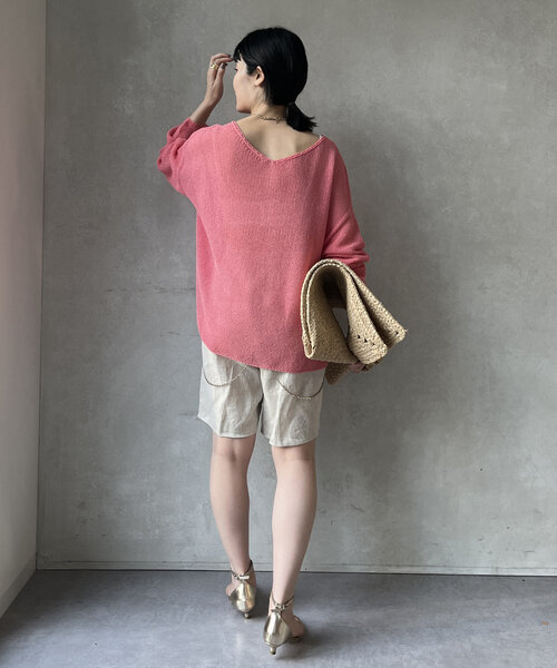 DouDou リネン混ハーフパンツ セール】リネン混ハーフパンツ（その他パンツ）｜DouDou