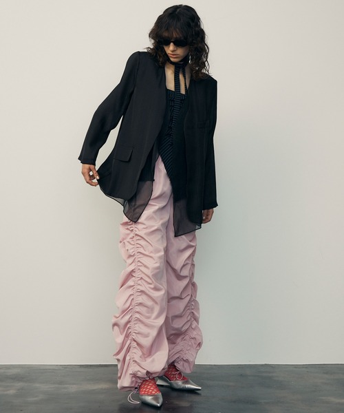 uyu.（ウユ）の「チョーカーストライプオフショルトップス【uyu./ウユ】（Tシャツ/カットソー・レディース・ネイビー/グレー・FREE）」の10枚目の写真