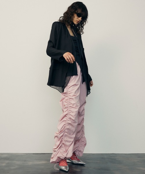 uyu.（ウユ）の「チョーカーストライプオフショルトップス【uyu./ウユ】（Tシャツ/カットソー・レディース・ネイビー/グレー・FREE）」の3枚目の写真