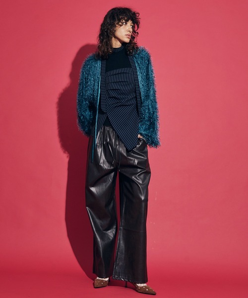 uyu.（ウユ）の「チョーカーストライプオフショルトップス【uyu./ウユ】（Tシャツ/カットソー・レディース・ネイビー/グレー・FREE）」の18枚目の写真