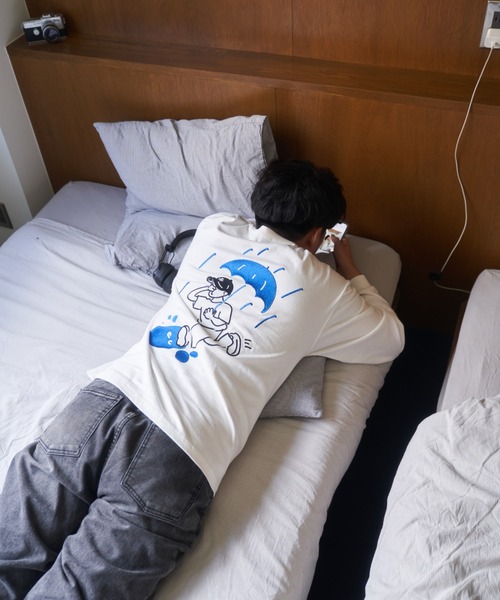kaoyorinakami（カオヨリナカミ）の「RAIN BOY　TEE / レインボーイロンT（Tシャツ/カットソー・メンズ・ホワイト/ブラック・X-SMALL/X-LARGE/LARGE/MEDIUM/SMALL）」の7枚目の写真