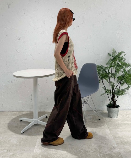 sedacle(セダクル)の「切り替えデザイン配色ステッチパンツ(その他パンツ・メンズ・ブラウン/ブラック・SMALL/MEDIUM/LARGE)」の18枚目の写真