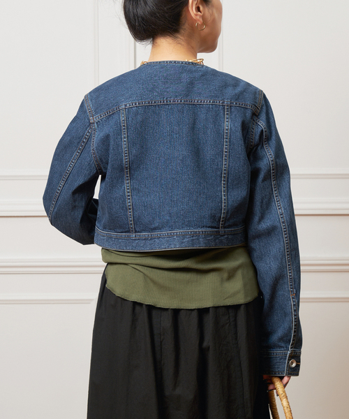 IENA LA BOUCLE クロップドデニムジャケット セール】IENA LA BOUCLE クロップドデニムジャケット(デニム