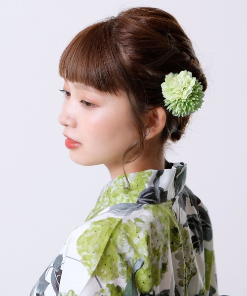 フラワー ヘアクリップ 髪飾り [お祭り 浴衣 お誕生日 記念日 お
