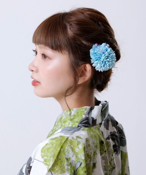 フラワー ヘアクリップ 髪飾り [お祭り 浴衣 お誕生日 記念日 お