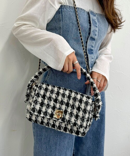 fredy emue（フレディエミュ）の「ツィードフラップバッグ（ショルダーバッグ・レディース・ホワイト系その他/ブラック系その他・FREE）」の14枚目の写真