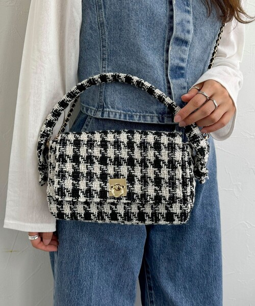 fredy emue（フレディエミュ）の「ツィードフラップバッグ（ショルダーバッグ・レディース・ホワイト系その他/ブラック系その他・FREE）」の16枚目の写真