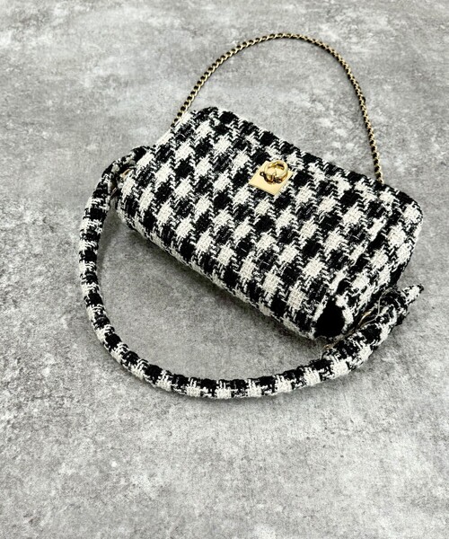 fredy emue（フレディエミュ）の「ツィードフラップバッグ（ショルダーバッグ・レディース・ホワイト系その他/ブラック系その他・FREE）」の21枚目の写真