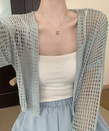 aimoha | 軽やかなショート丈メッシュカーディガン (SS)(カーディガン/ボレロ)