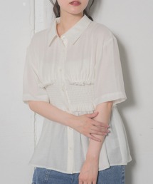 ギャザードッキング半袖SH