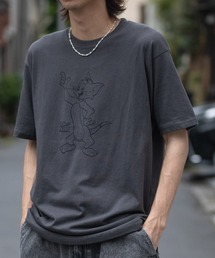 Tom＆Jerry | 【40I】〔Tom & Jerry/トム & ジェリー〕イラストプリント ビックシルエット クルーネック半袖Tシャツ(Tシャツ/カットソー)