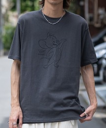 Tom＆Jerry | 【40I】〔Tom & Jerry/トム & ジェリー〕イラストプリント ビックシルエット クルーネック半袖Tシャツ(Tシャツ/カットソー)