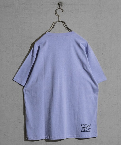 Tom＆Jerry（トムアンドジェリー）の「【40I】〔Tom & Jerry/トム & ジェリー〕イラストプリント ビックシルエット クルーネック半袖Tシャツ（Tシャツ/カットソー・メンズ・グレー系1/ベージュ系/ベージュ系2/ライトグリーン系1/パープル系1/グレー系/ベージュ系1/ライトグリーン系/パープル系/パープル系2/ライトグリーン系2/ホワイト系/ホワイト系1/ホワイト系2/グレー系2/ブラウン系/ブラウン系1/ブラウン系2・MEDIUM/LARGE/X-LARGE）」の21枚目の写真