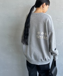 [TATRAS/タトラス] 別注 FITART ブランドロゴクルーネックスウェット