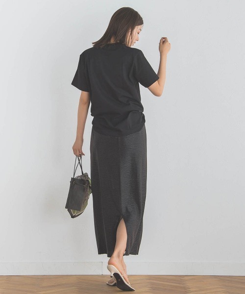 Droite lautreamont（ドロワットロートレアモン）の「【WEB別注】MINIロゴTシャツ≪洗濯機で洗える≫（Tシャツ/カットソー・レディース・ネイビー/オフホワイト/ブラック・M）」の8枚目の写真