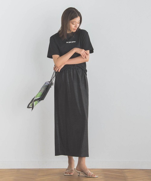 Droite lautreamont（ドロワットロートレアモン）の「【WEB別注】MINIロゴTシャツ≪洗濯機で洗える≫（Tシャツ/カットソー・レディース・ネイビー/オフホワイト/ブラック・M）」の9枚目の写真