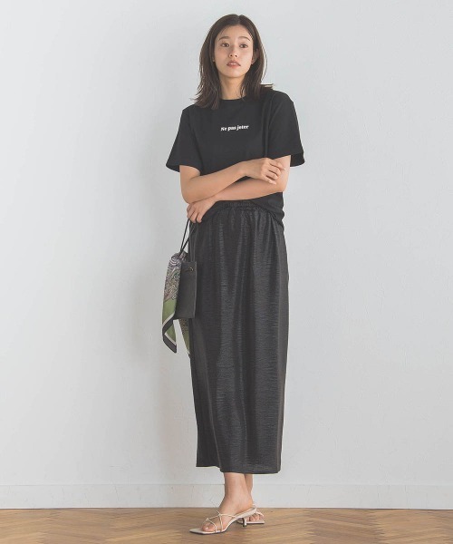 Droite lautreamont（ドロワットロートレアモン）の「【WEB別注】MINIロゴTシャツ≪洗濯機で洗える≫（Tシャツ/カットソー・レディース・ネイビー/オフホワイト/ブラック・M）」の10枚目の写真