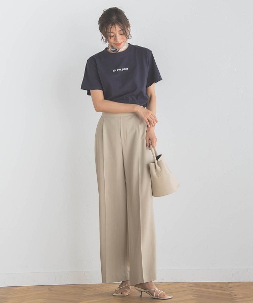 Droite lautreamont（ドロワットロートレアモン）の「【WEB別注】MINIロゴTシャツ≪洗濯機で洗える≫（Tシャツ/カットソー・レディース・ネイビー/オフホワイト/ブラック・M）」の20枚目の写真