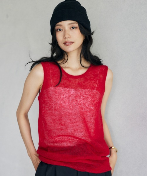 BARNYARDSTORM（バンヤードストーム）の「BARNYARDSTORM / モヘアタンク / ハンドウォッシャブル（ニット/セーター・レディース・ベージュ/グレー/レッド/ブルー・FREE）」の11枚目の写真