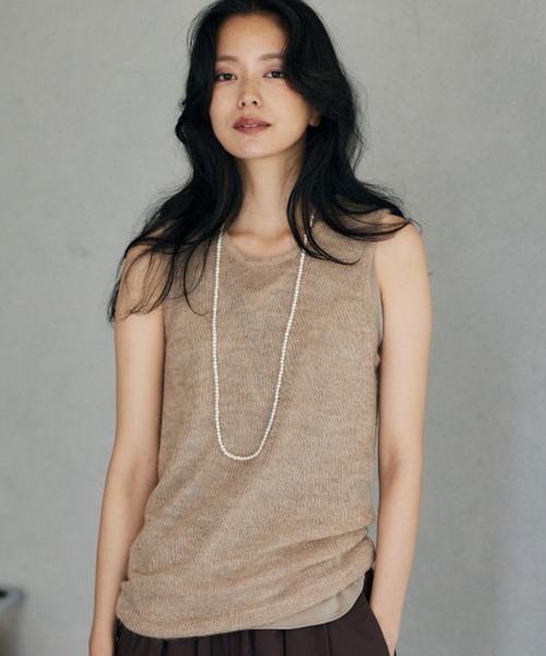 BARNYARDSTORM（バンヤードストーム）の「BARNYARDSTORM / モヘアタンク / ハンドウォッシャブル（ニット/セーター・レディース・ベージュ/グレー/レッド/ブルー・FREE）」の9枚目の写真