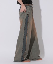 Anui | 【UNISEX/3サイズ展開】ラインオーバーダイデニム(デニムパンツ)