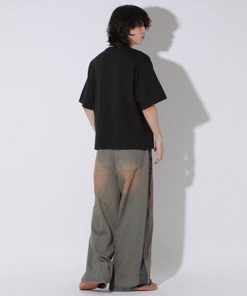 Anui（アニュイ）の「【UNISEX/3サイズ展開】ラインオーバーダイデニム（デニムパンツ・レディース・ブラック/ブルー・SMALL/MEDIUM/LARGE）」の15枚目の写真